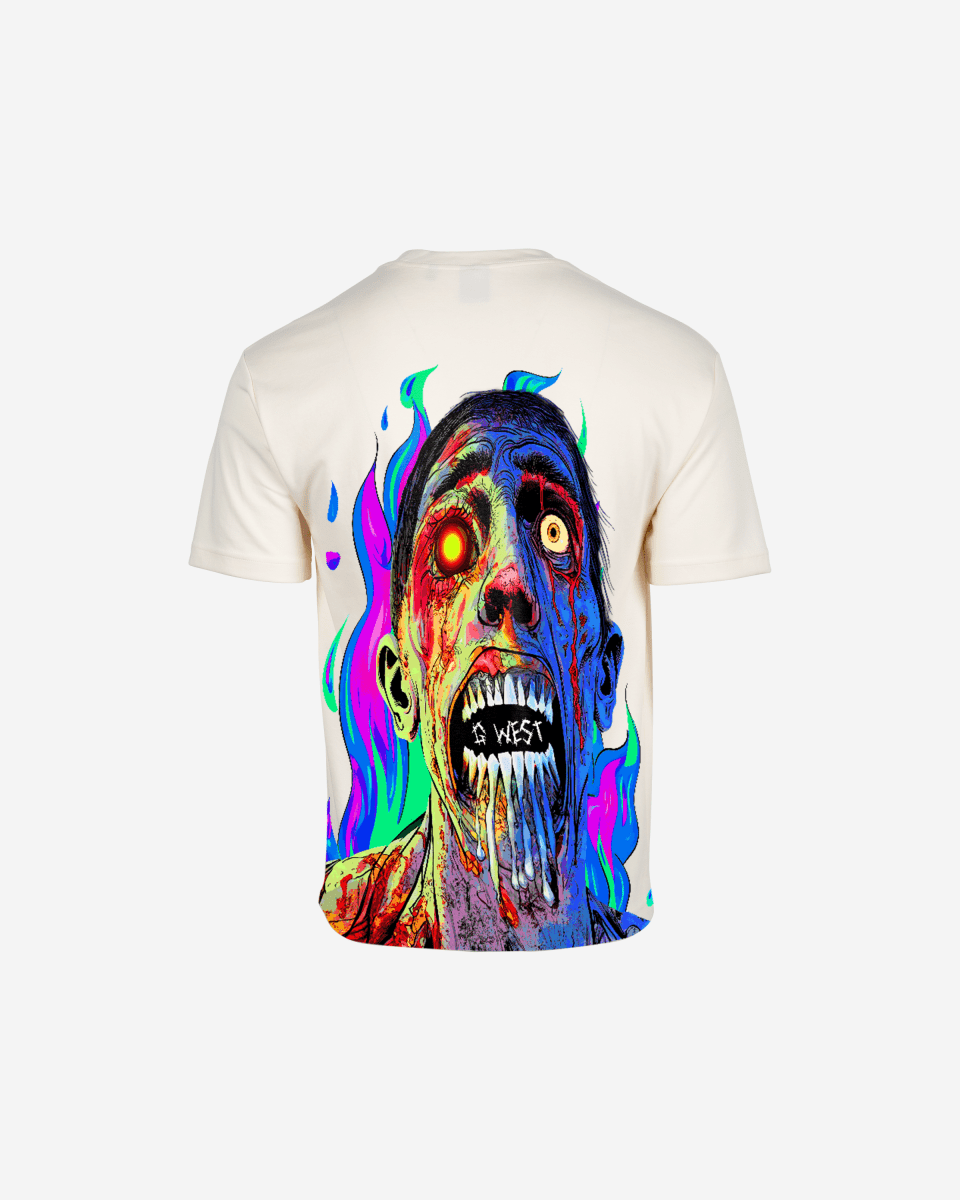G West Oversized Flaming Zombie Tee - G West