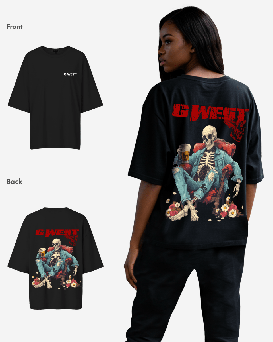 G West Oversized Happy Hour T Shirt - WOMEN - G West
