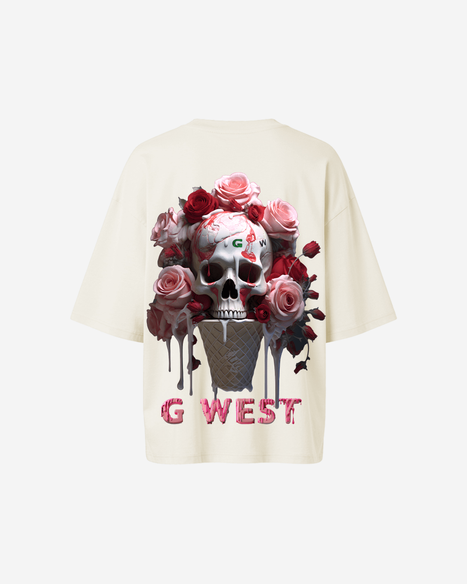 G West Oversized Ice Cream Skull Tee - WOMEN - G West