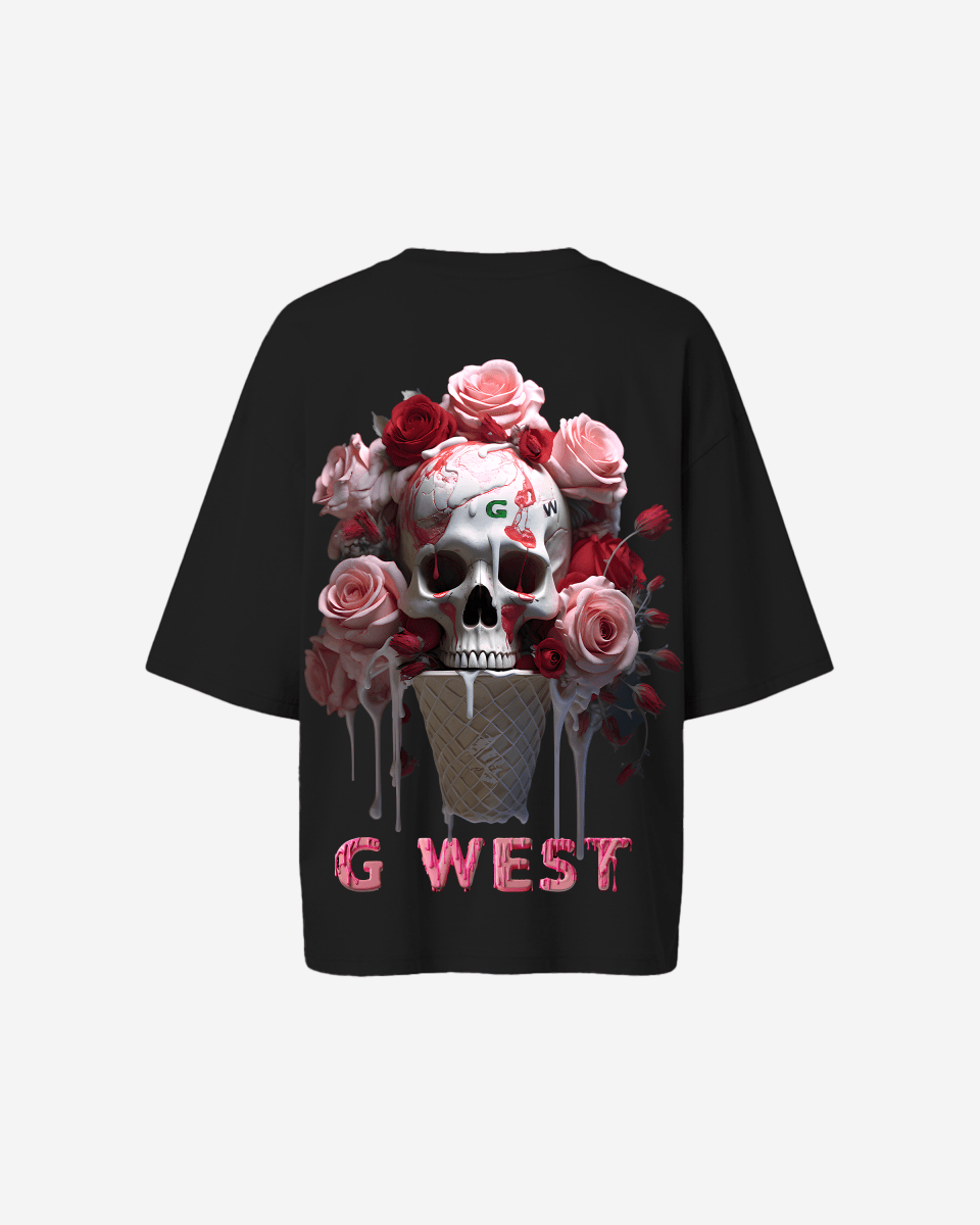 G West Oversized Ice Cream Skull Tee - WOMEN - G West