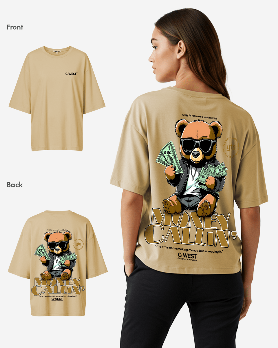 G West Oversized Money Calling T Shirt - WOMEN - G West