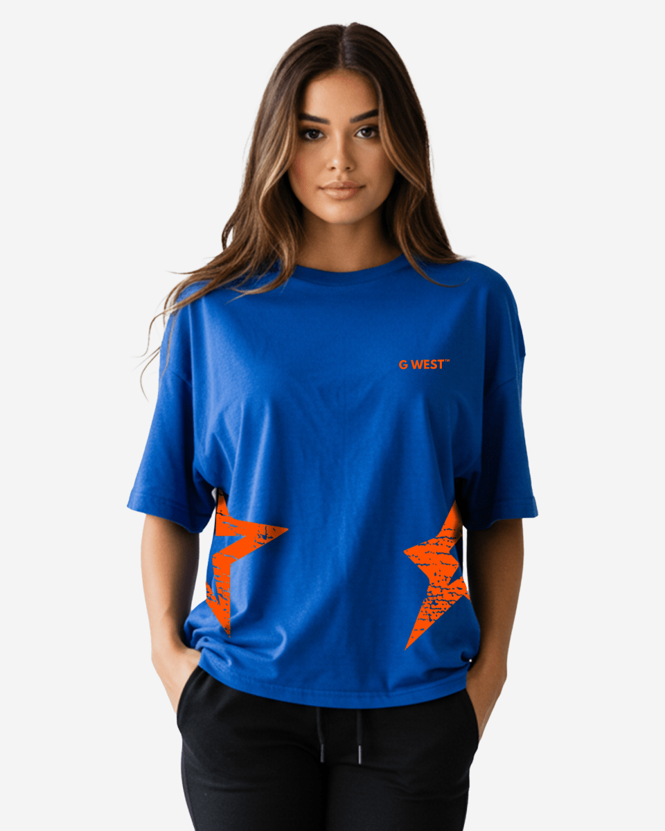 G West Oversized New York Arch Logo With Star Tee - WOMEN - G West