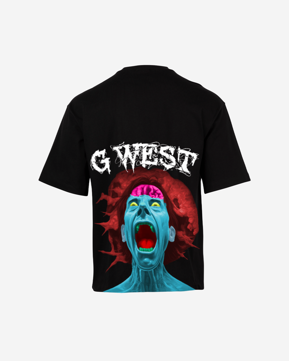 G West Oversized Premium Erupt Brain T-Shirt - G West