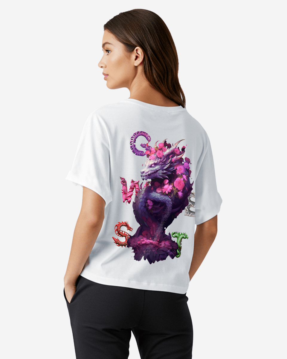 G West Oversized Purple Dragon Tee - Women - G West