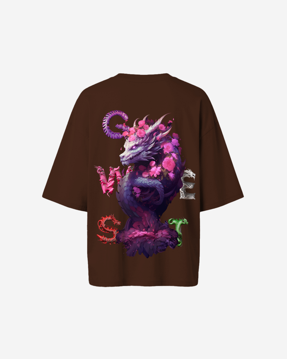 G West Oversized Purple Dragon Tee - Women - G West