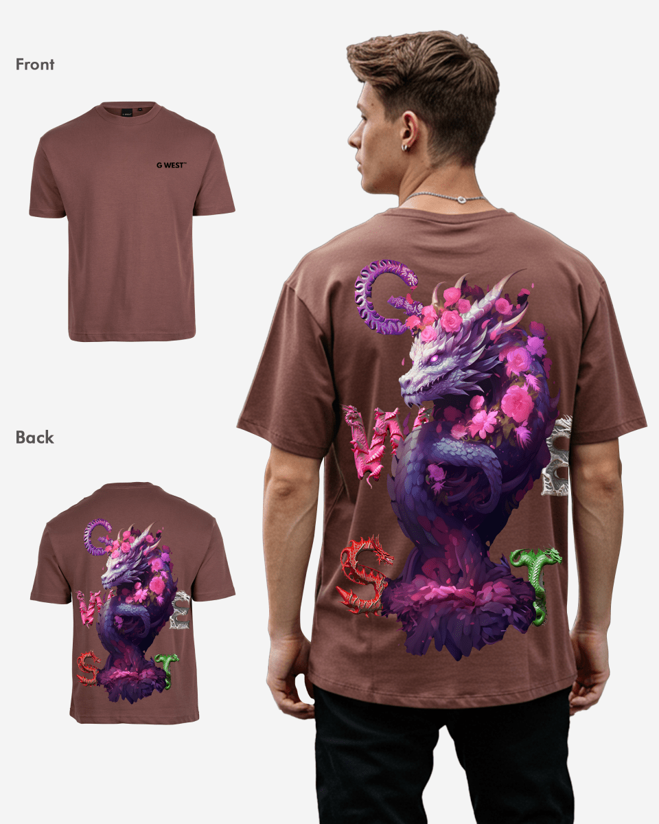 G West Oversized Purple Dragon Tee - G West
