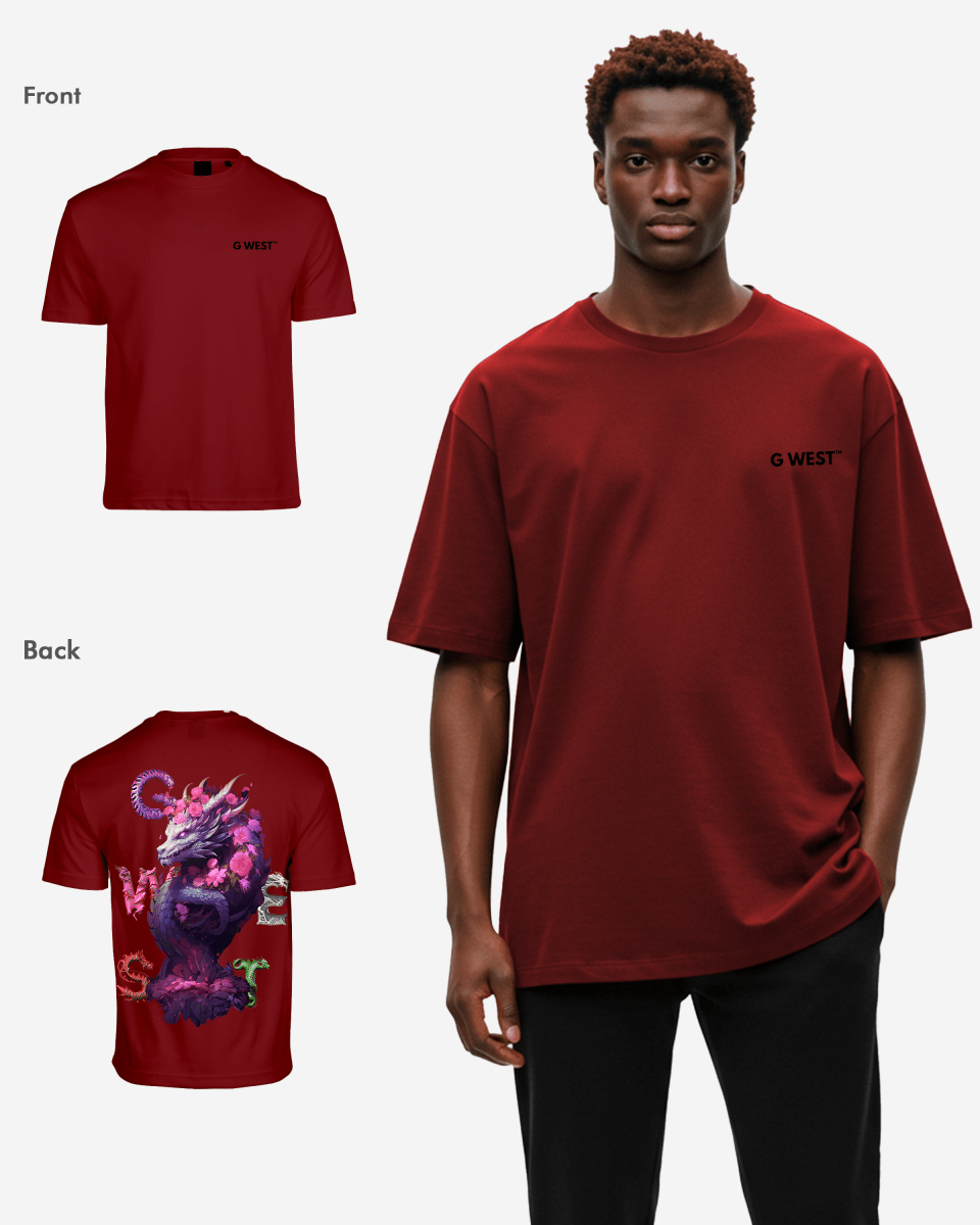 G West Oversized Purple Dragon Tee - G West