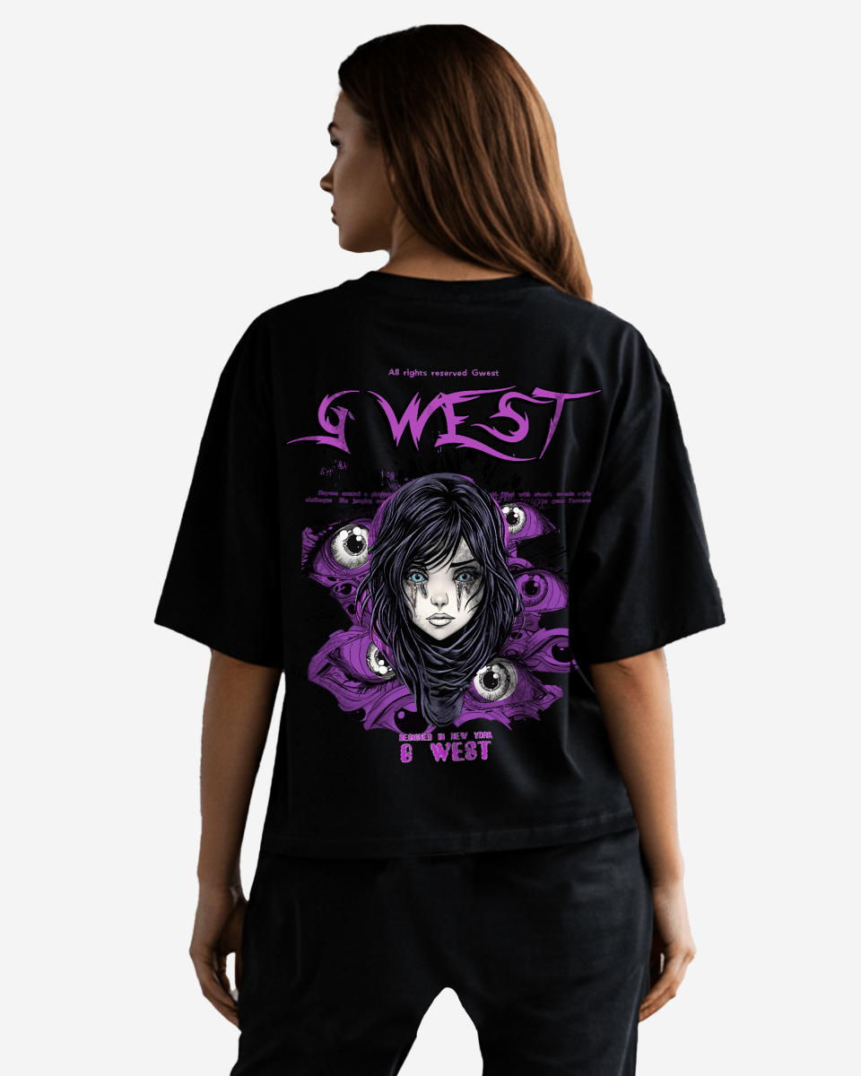 G West Oversized Purple Eye Tee - WOMEN - G West