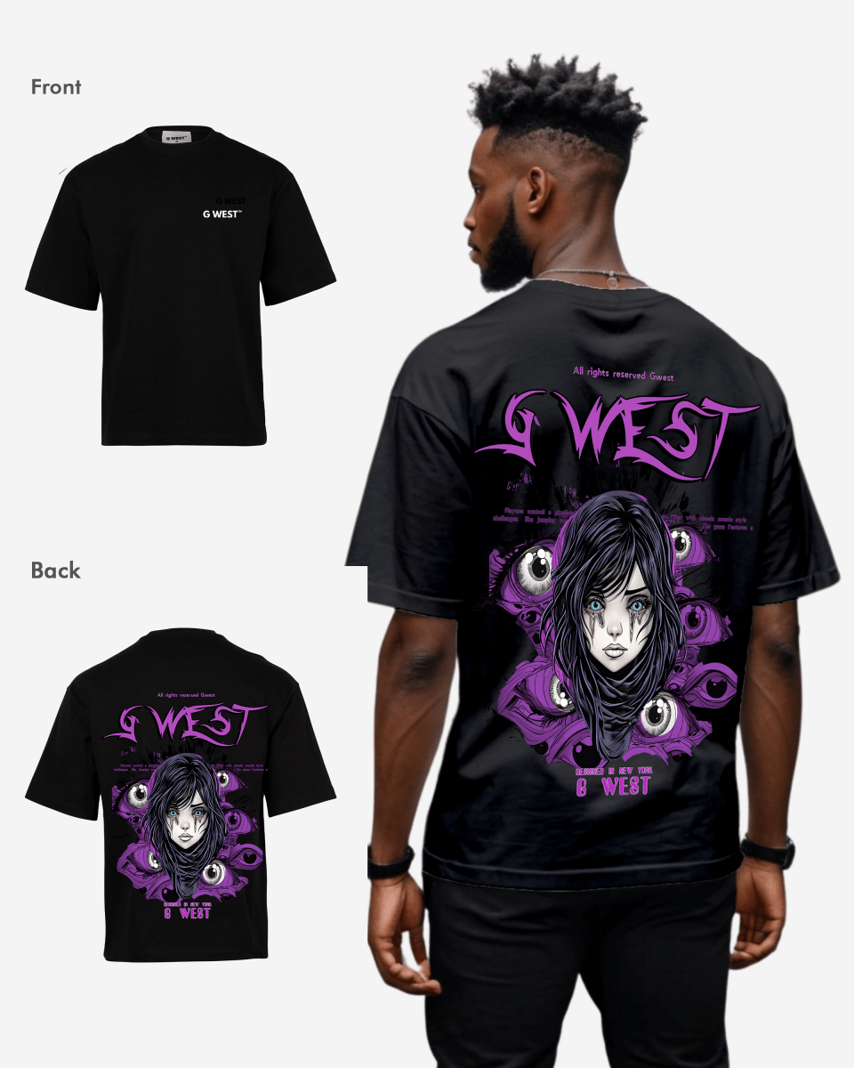 G West Oversized Purple Eye Tee - G West