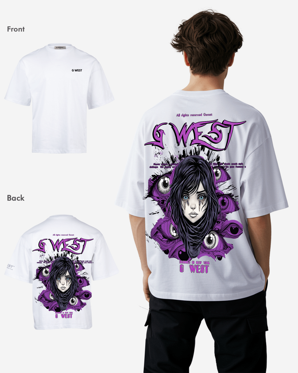 G West Oversized Purple Eye Tee - G West