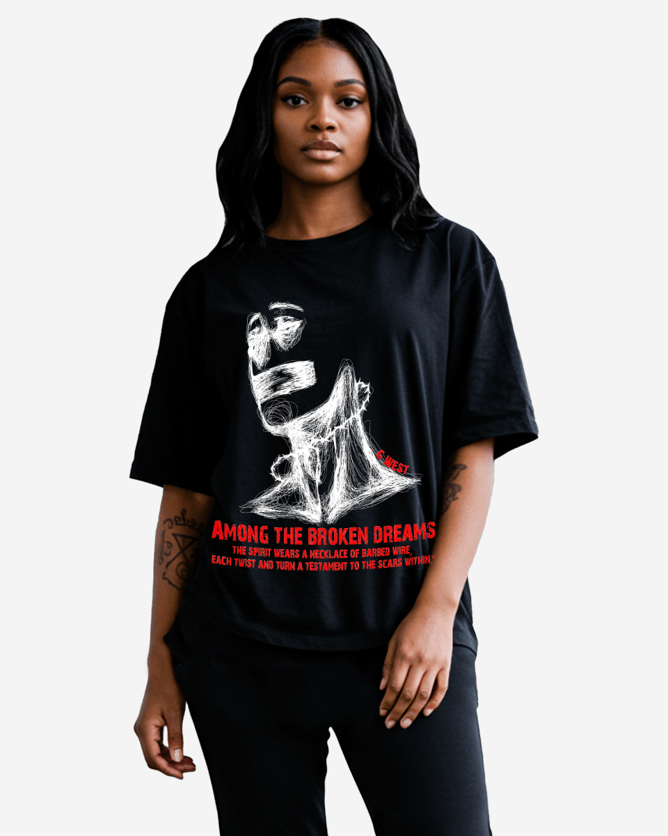 G West Oversized Sinner Black Tee - WOMEN - G West