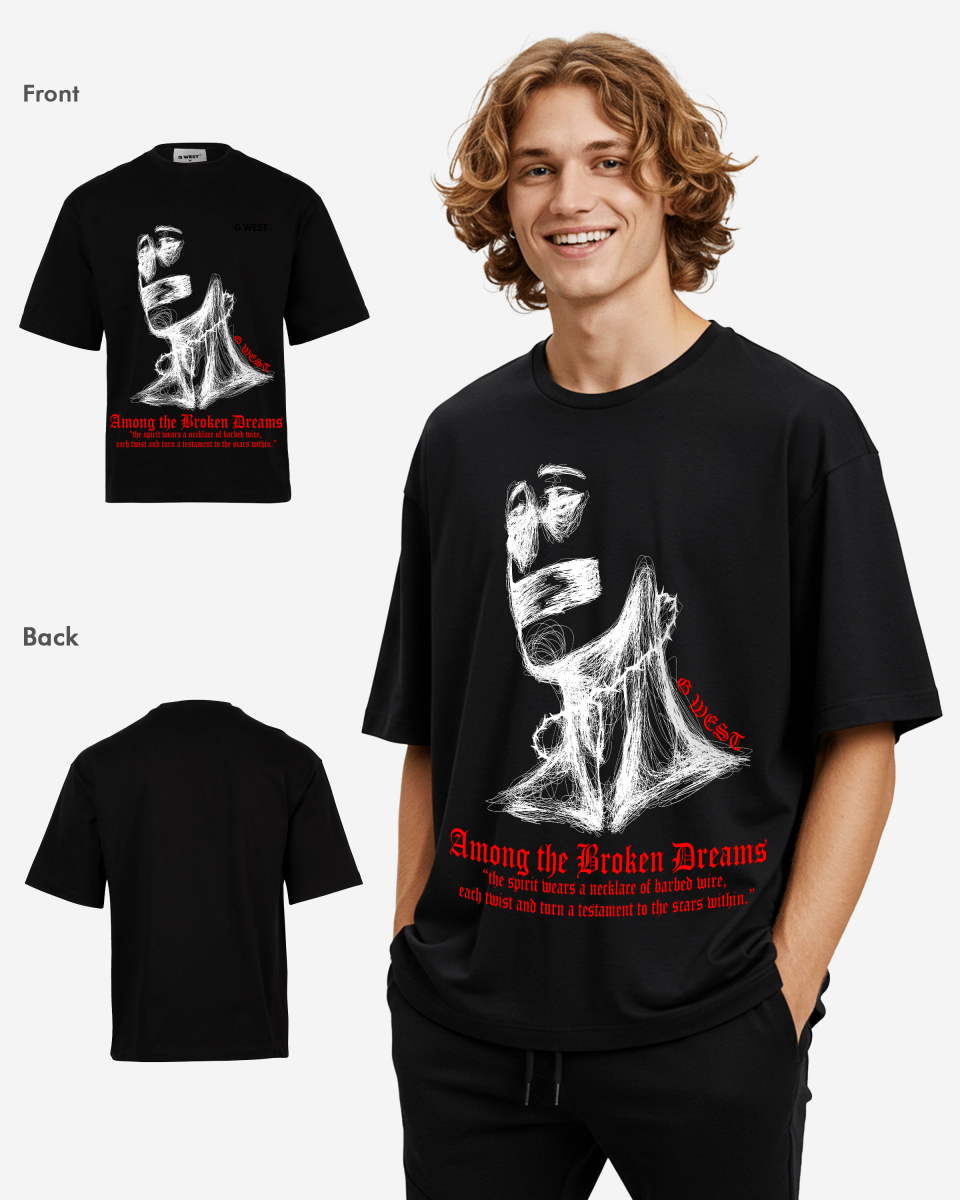 G West Oversized Sinner Black Tee - G West