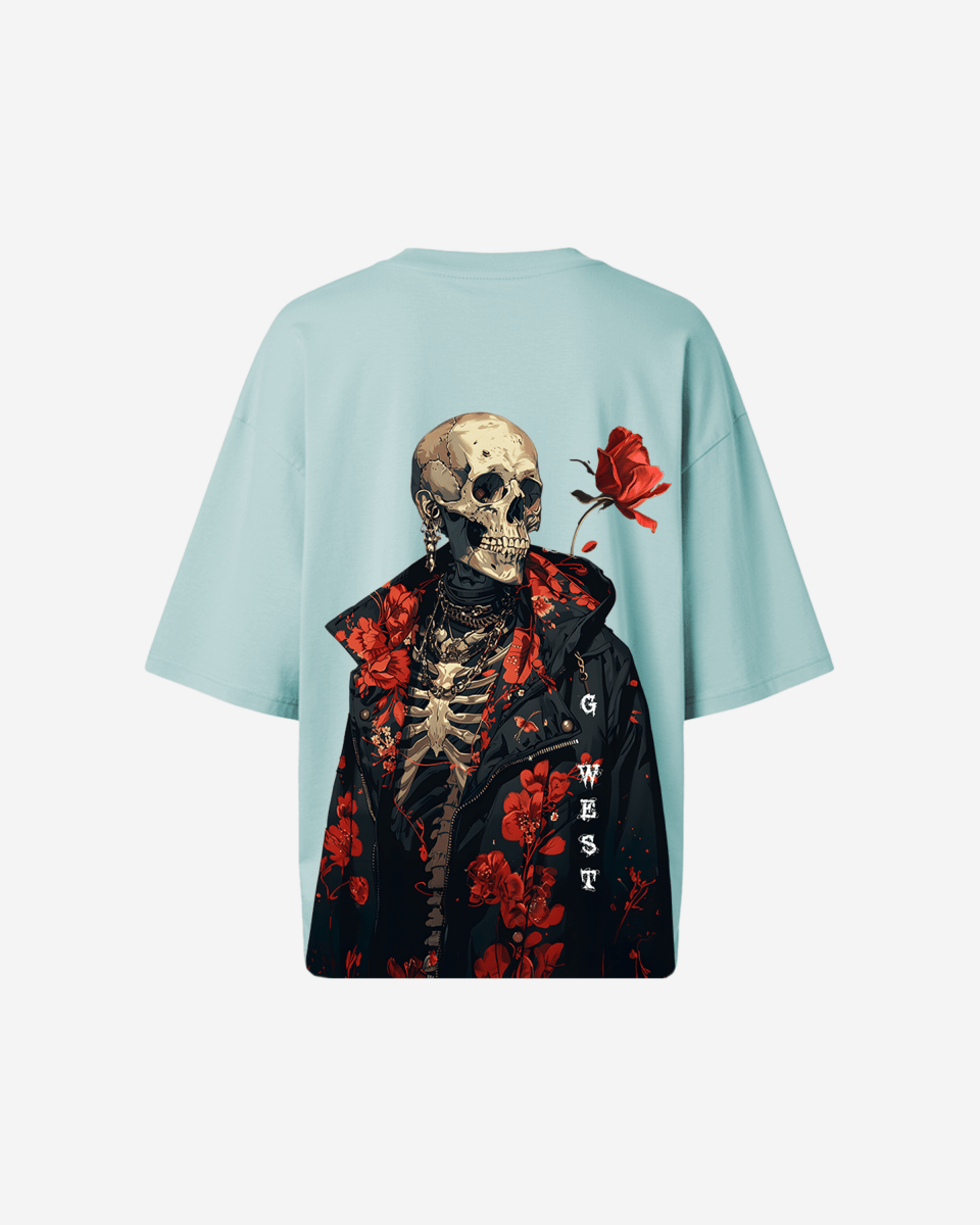 G West Oversized Skull & Rose T Shirt - WOMEN - G West