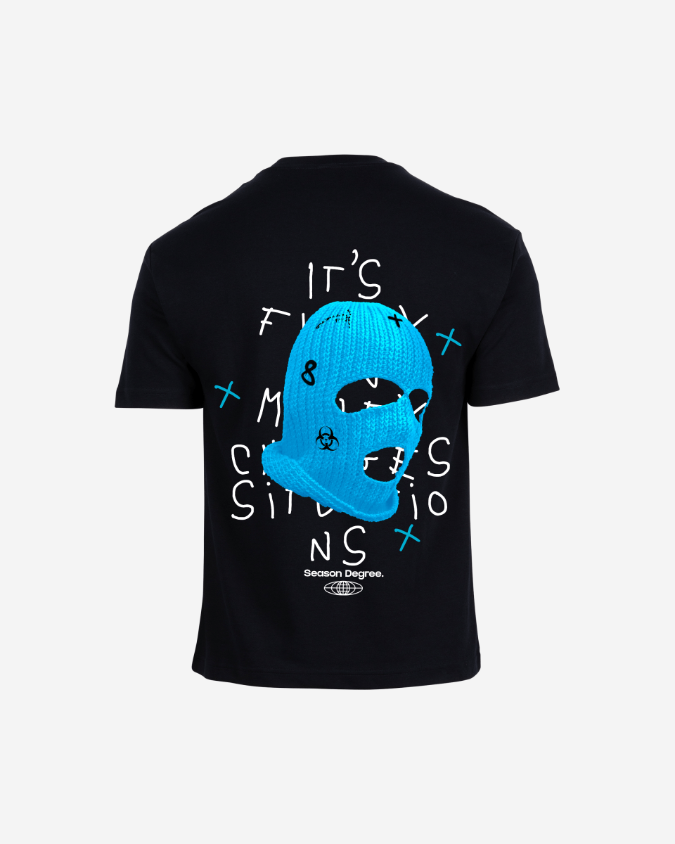 G West Oversized True Blue Ski Mask Oversized Tee Mens Style - G West