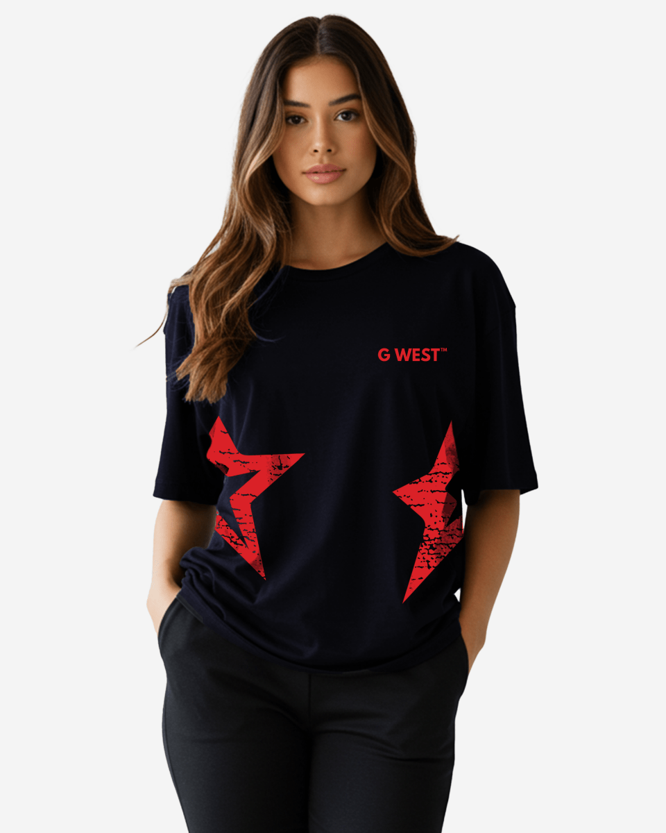 G West Oversized Usa Flag Arch Logo Tee - WOMEN - G West