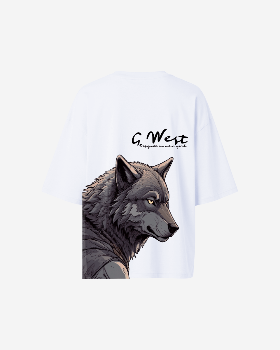 G West Oversized Wolf T Shirt - WOMEN - G West