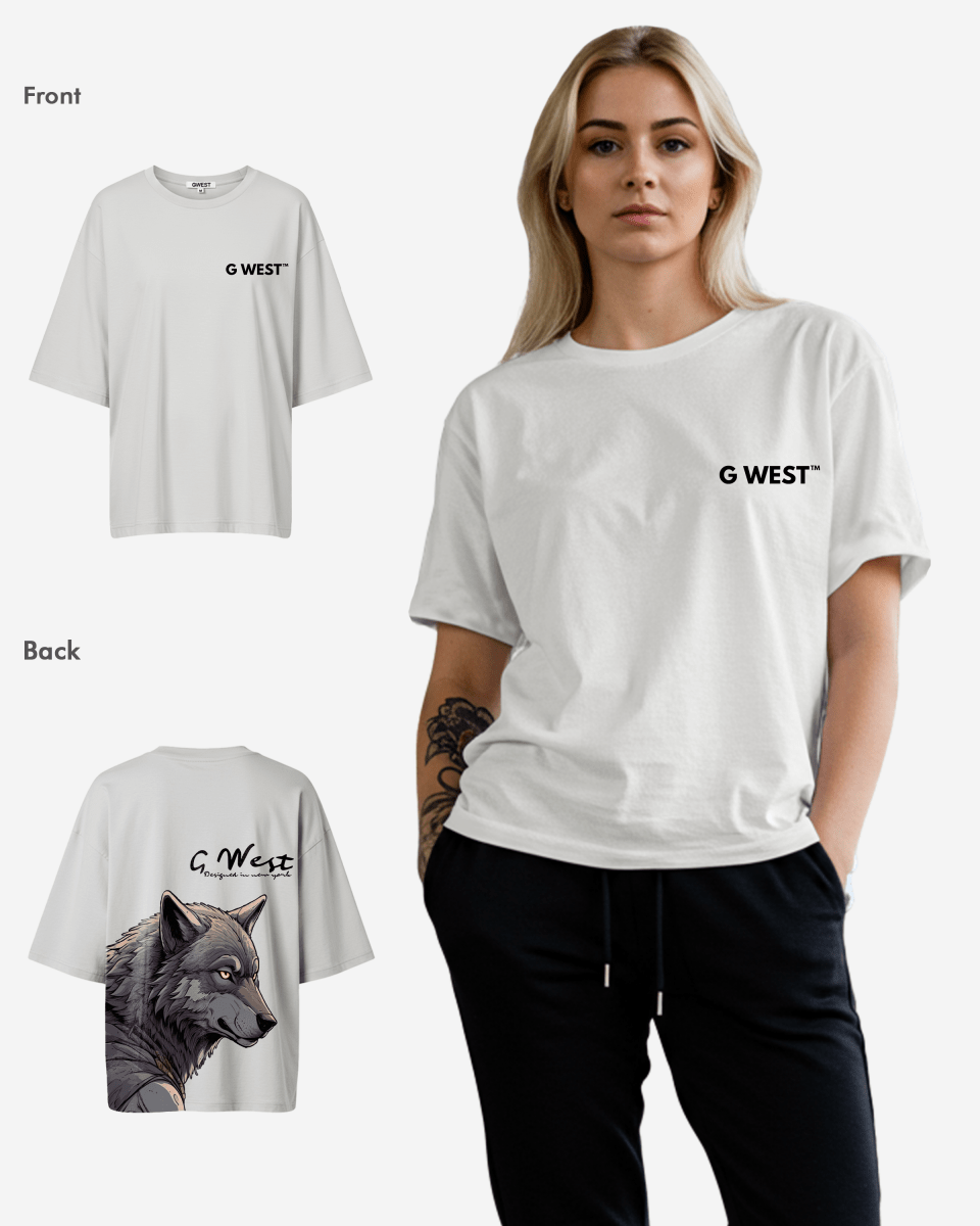 G West Oversized Wolf T Shirt - WOMEN - G West