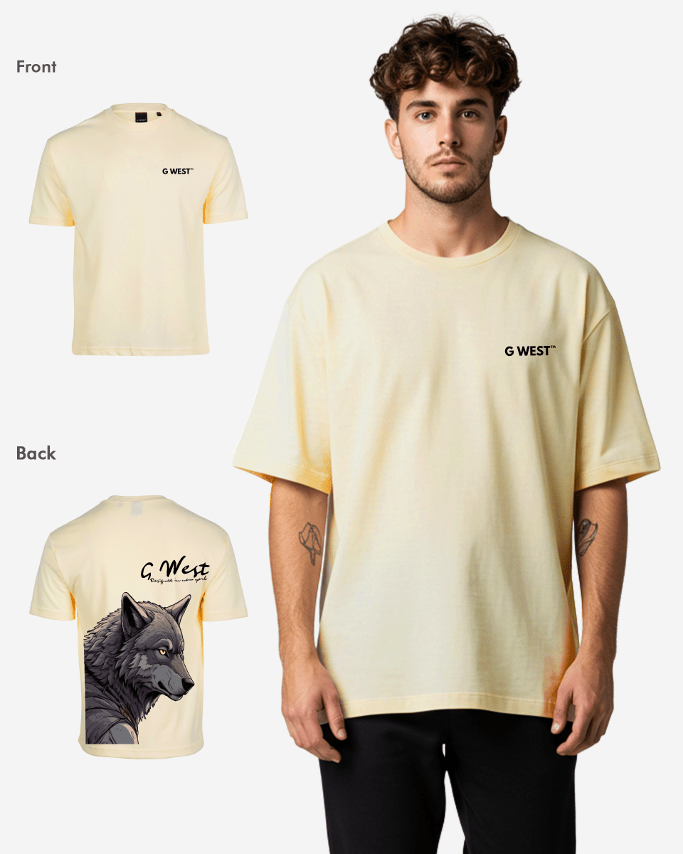 G West Oversized Wolf T Shirt - G West