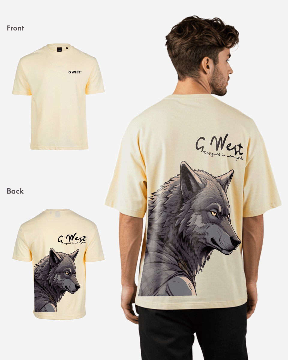 G West Oversized Wolf T Shirt - G West