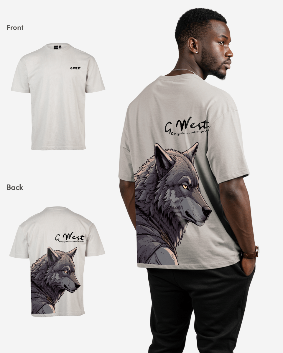 G West Oversized Wolf T Shirt - G West
