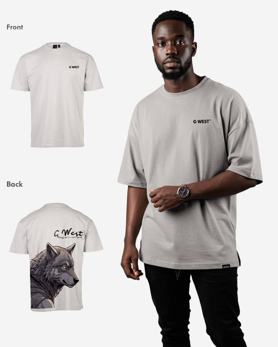 G West Oversized Wolf T Shirt - G West