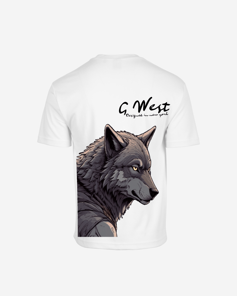 G West Oversized Wolf T Shirt - G West