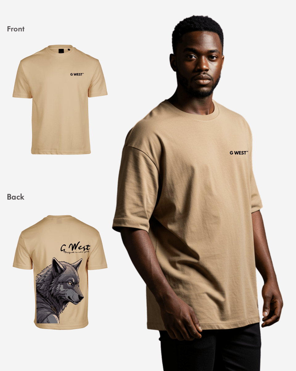 G West Oversized Wolf T Shirt - G West