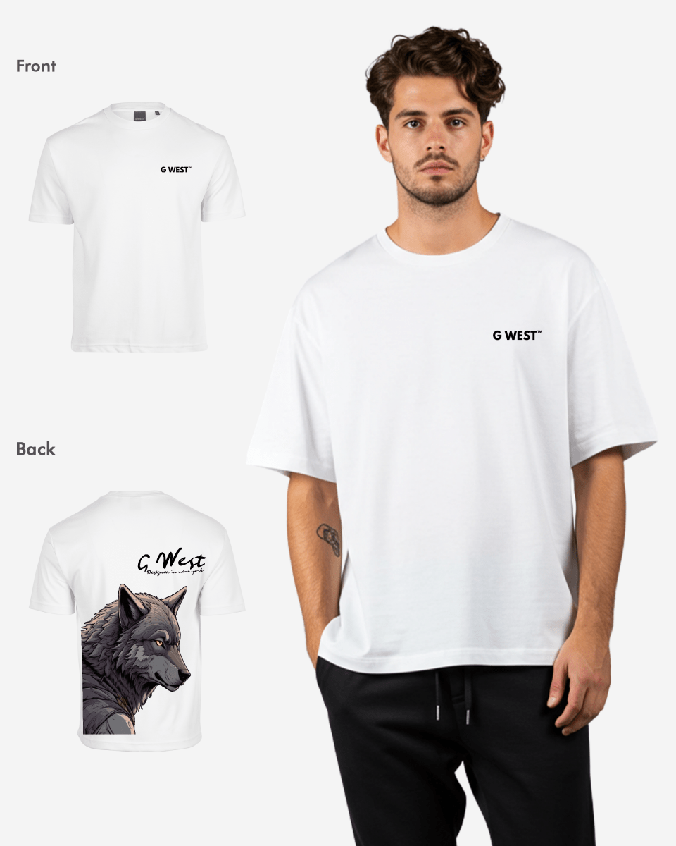 G West Oversized Wolf T Shirt - G West