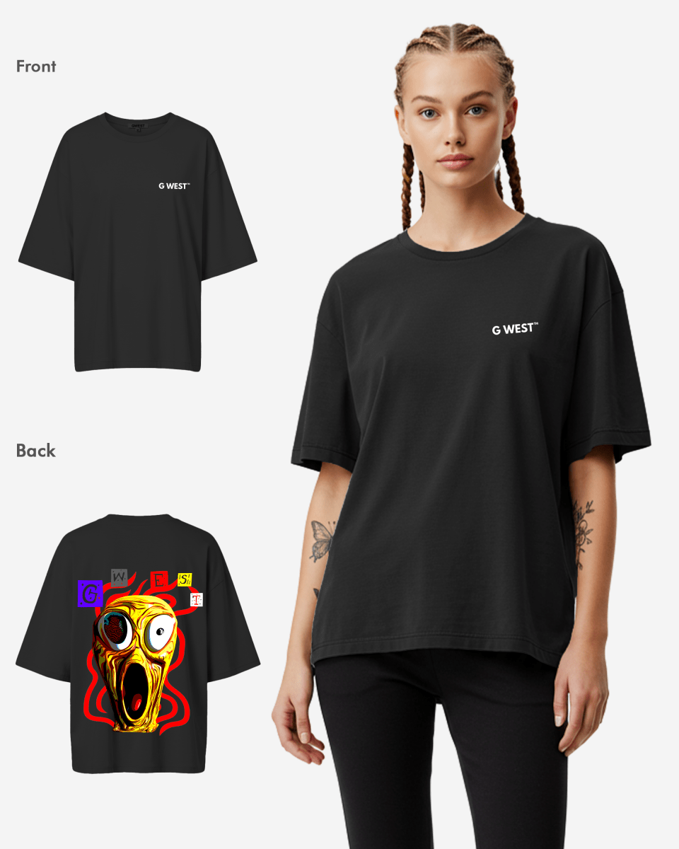 G West Oversized Yellow Face Lifestyle Tee - WOMEN - G West
