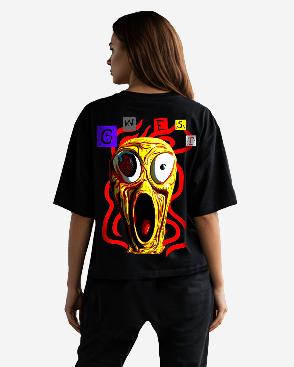 G West Oversized Yellow Face Lifestyle Tee - WOMEN - G West