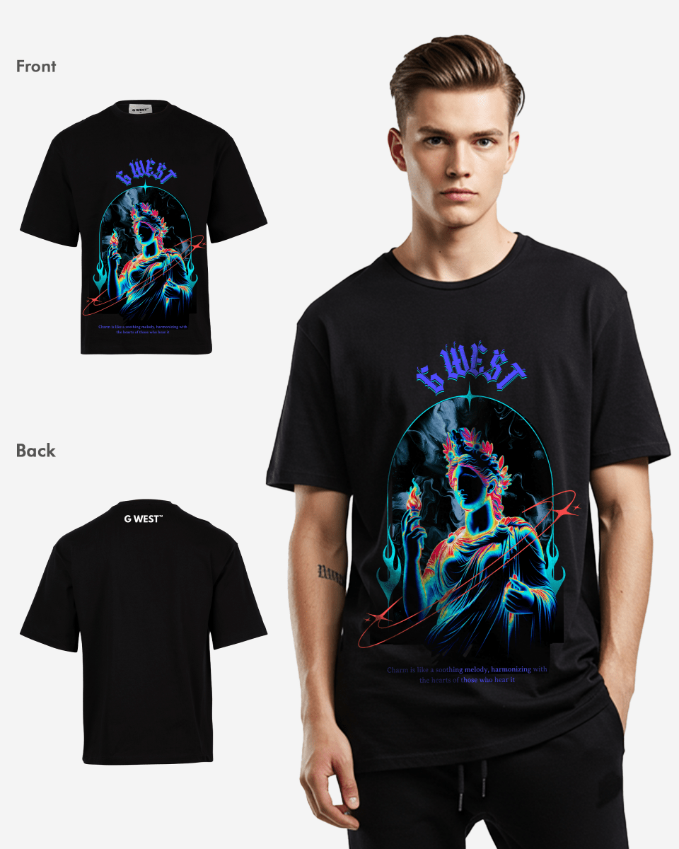 G - WEST OVERSTRESSED OVERSIZED TEE GWROJMT159 - G West