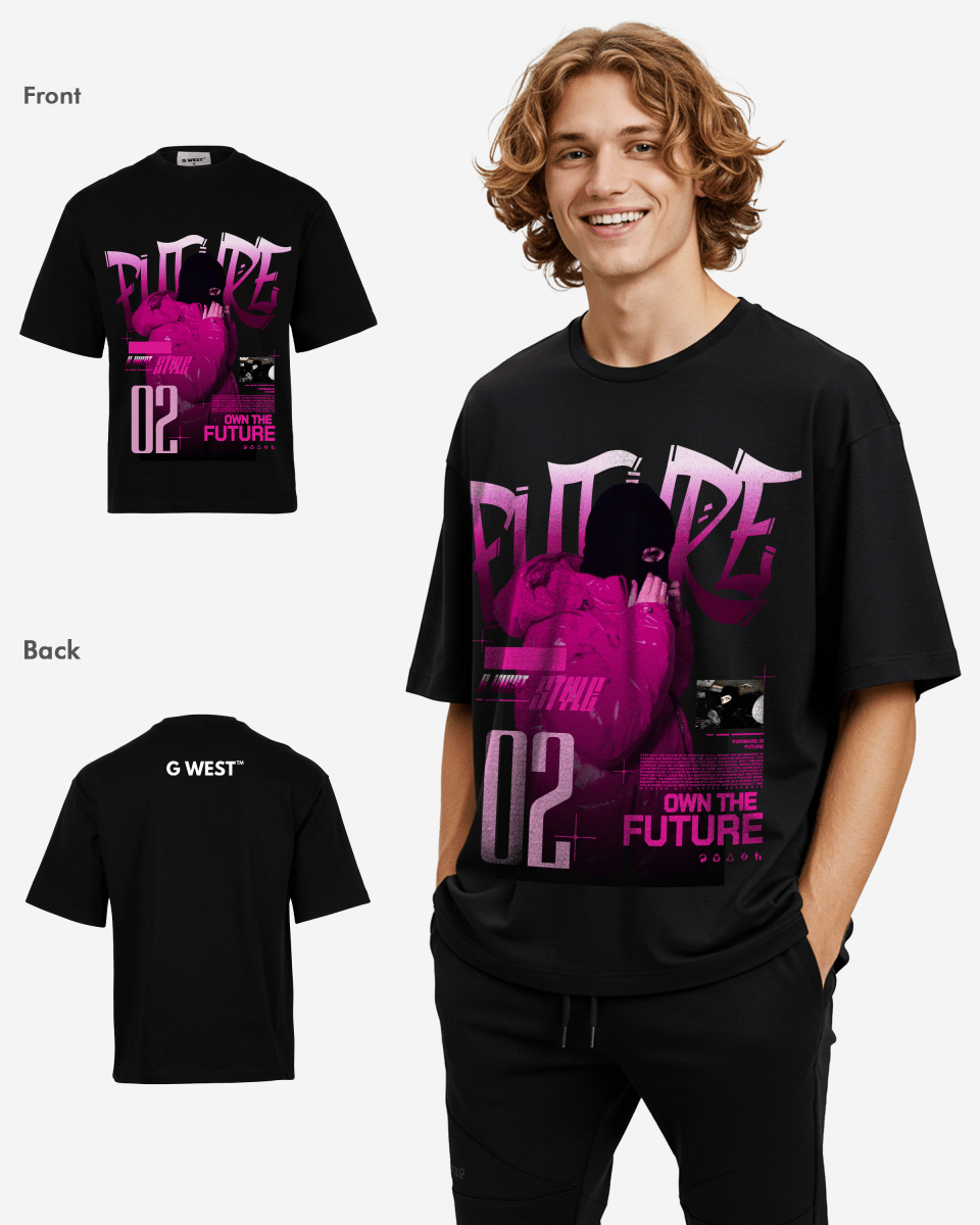 G - WEST OWN THE FUTURE OVERSIZED TEE GWROJMT109 - G West