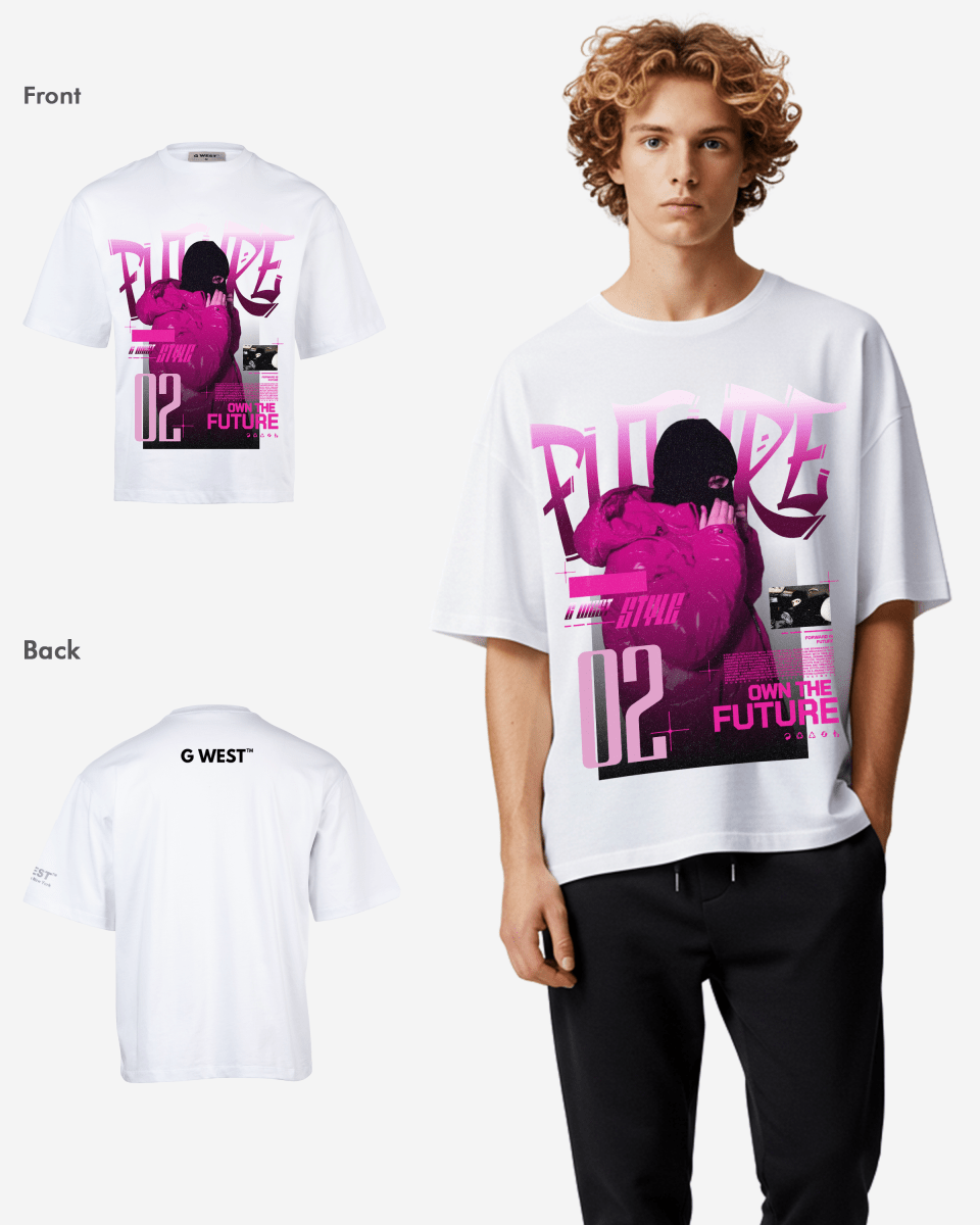 G - WEST OWN THE FUTURE OVERSIZED TEE GWROJMT109 - G West