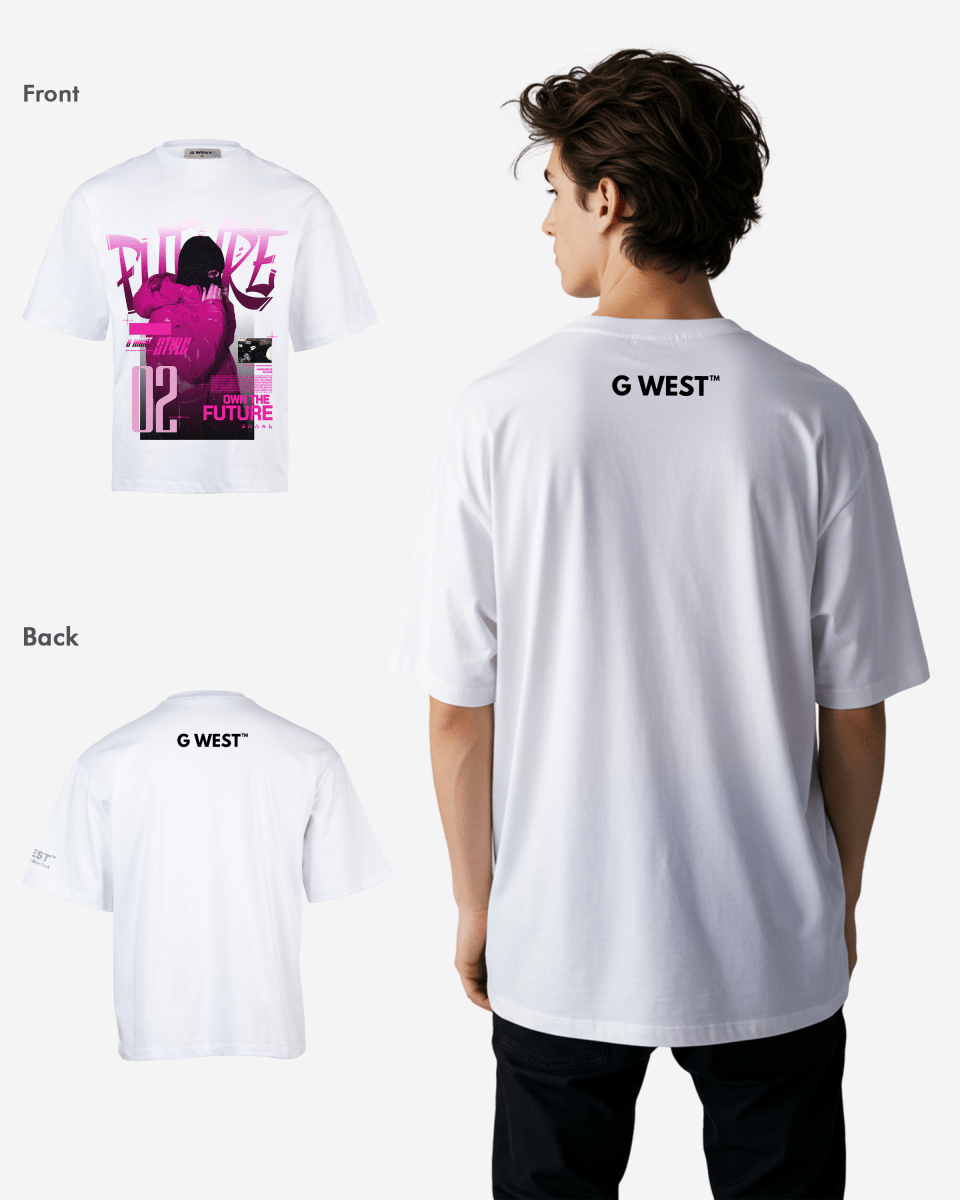 G - WEST OWN THE FUTURE OVERSIZED TEE GWROJMT109 - G West