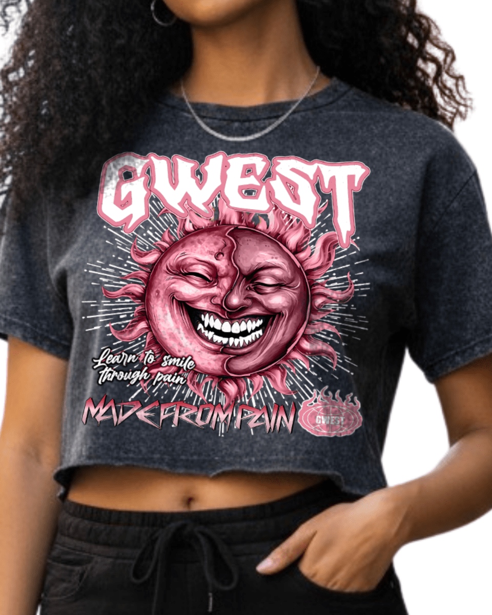 G West Pain & Peace Women's Crop T-Shirt - G West