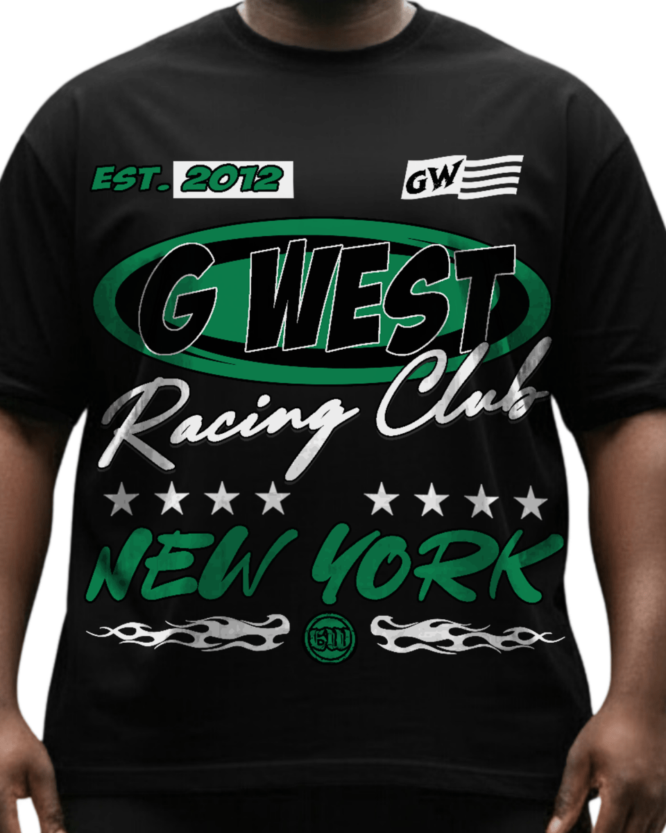 G West Racing Club Big And Tall Oversized T-Shirt - G West