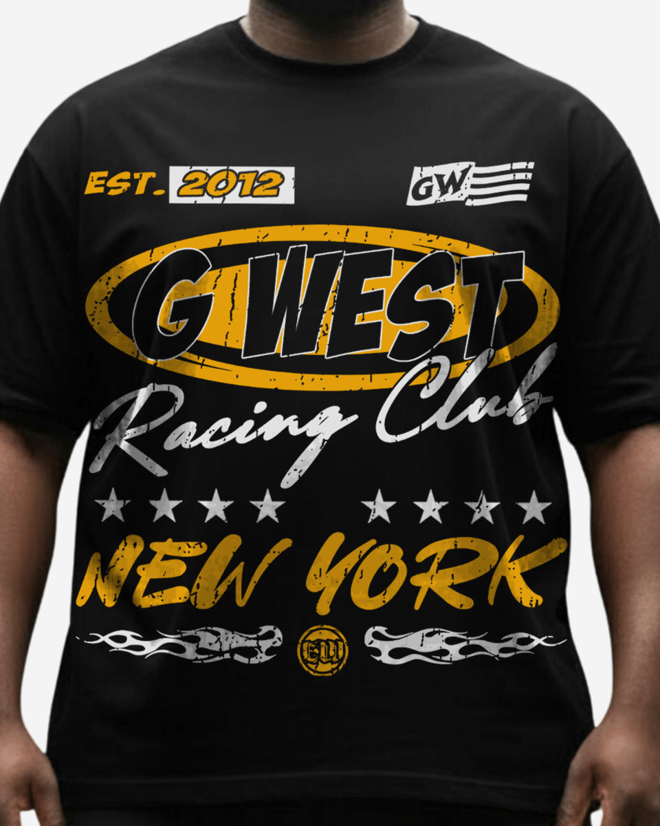 G West Racing Club Big And Tall Oversized T-Shirt - G West