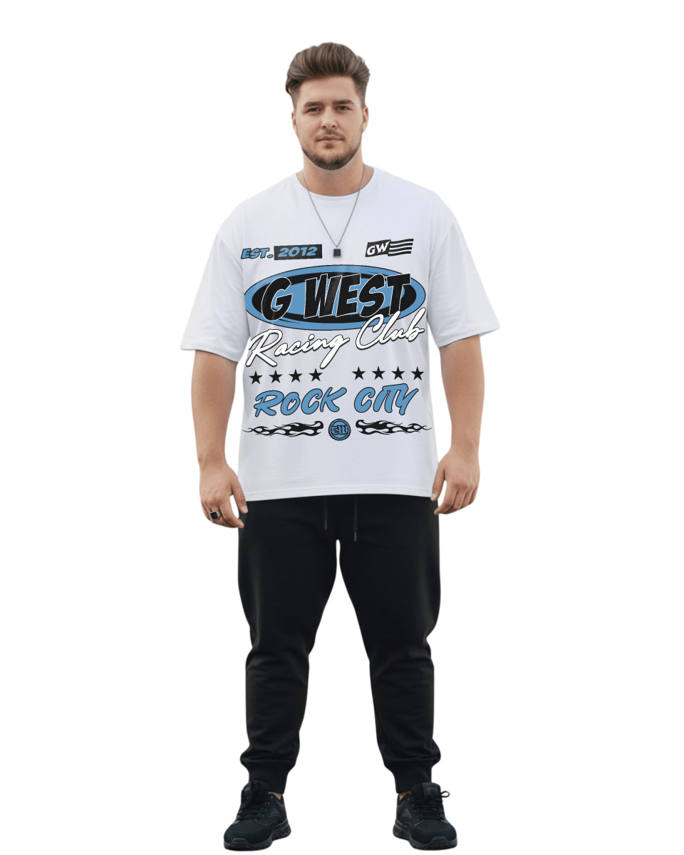G West Racing Club Big And Tall Oversized T-Shirt - G West