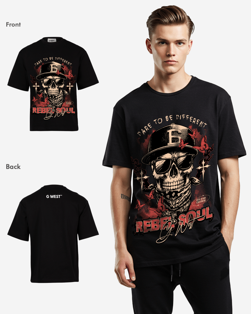 G - WEST REBEL SOUL OVERSIZED TEE GWROJMT152 - G West