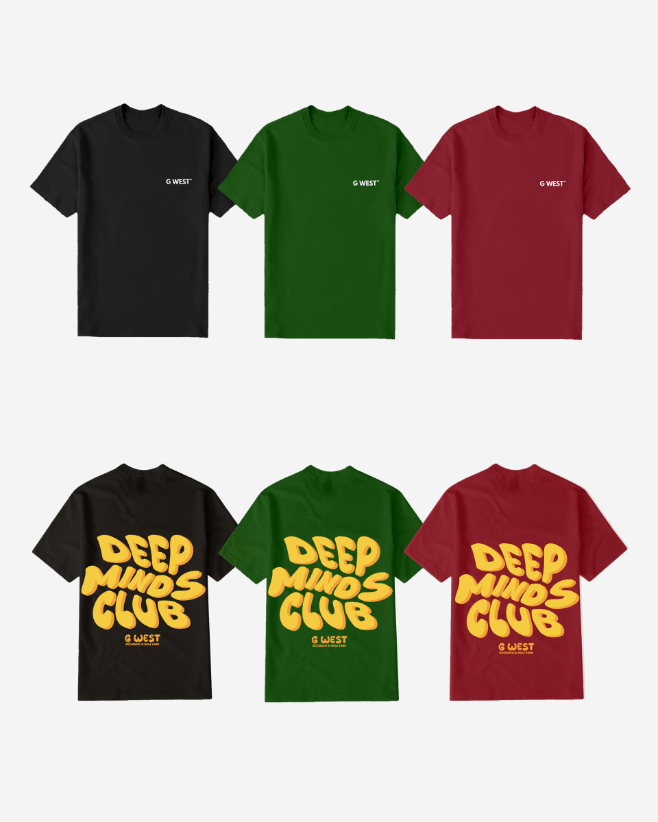 G West Regular Fit Deep Minds Club T Shirt - G West