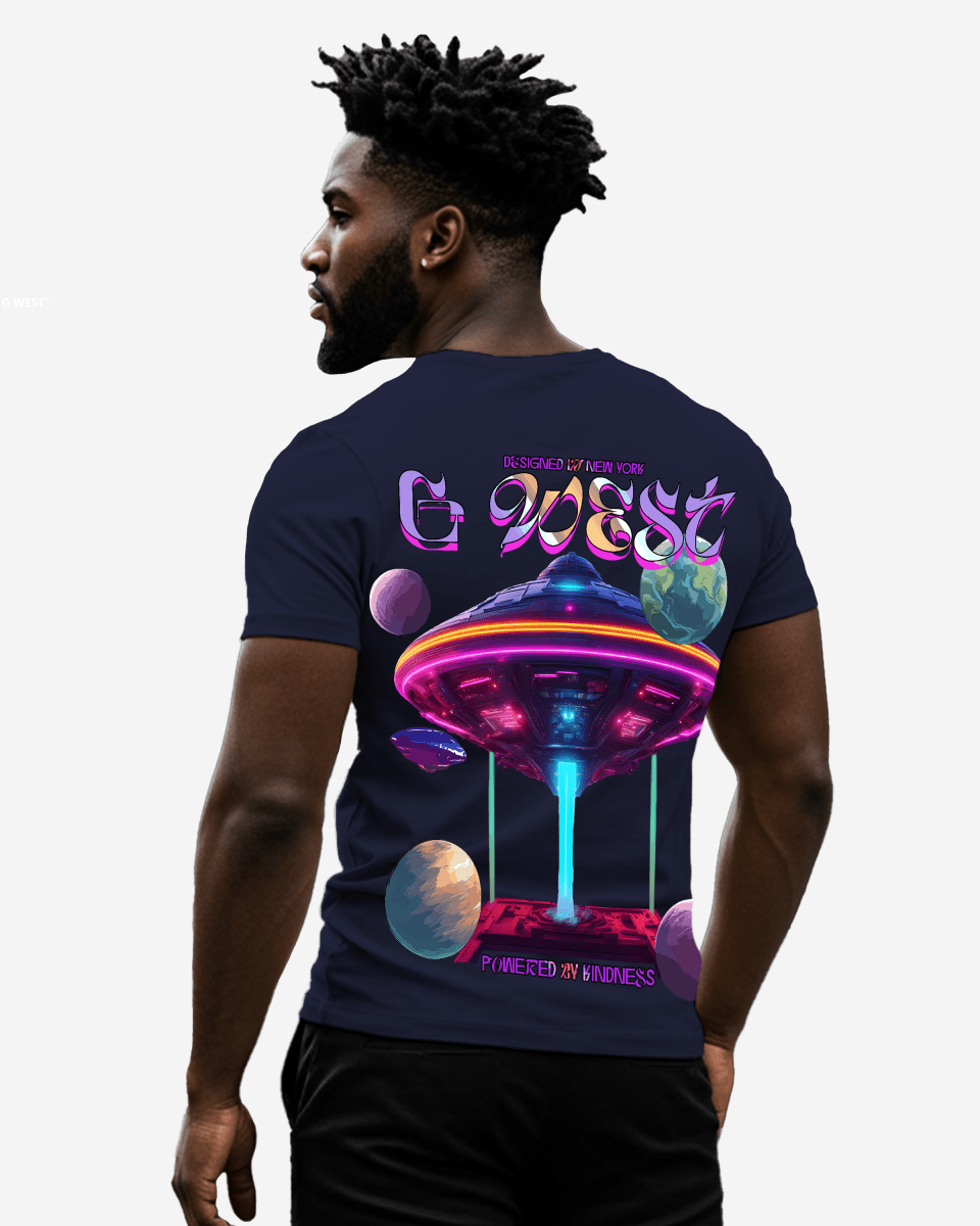 G West Regular Fit Ufo Tee Mens Style - Gwpbast5038 - 3 Colors - G West