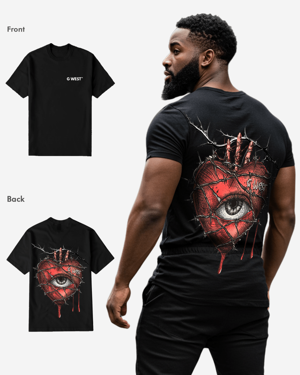 G West Regular Fit Wire Heart T Shirt - G West