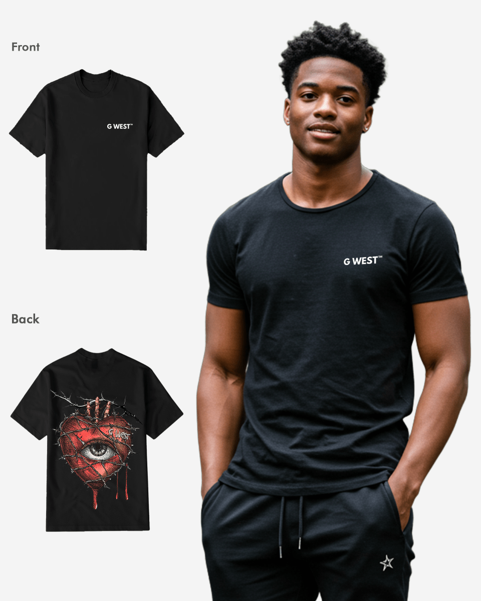 G West Regular Fit Wire Heart T Shirt - G West