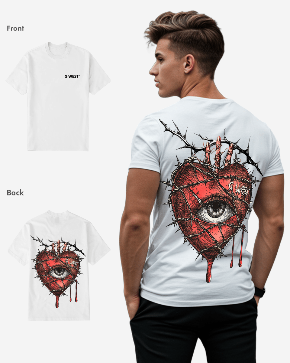 G West Regular Fit Wire Heart T Shirt - G West