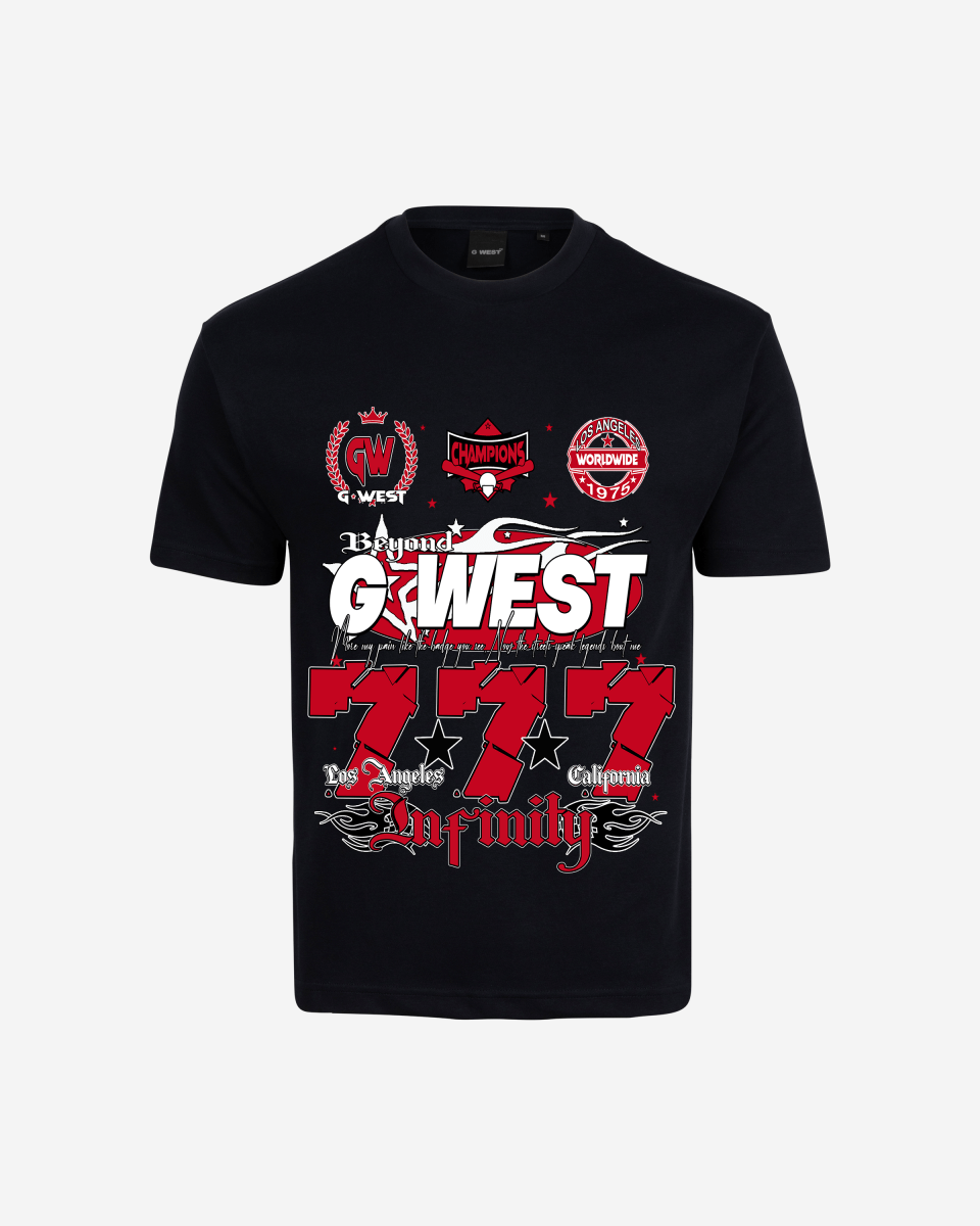 G West Rhinestone 777 Oversized Tee - G West