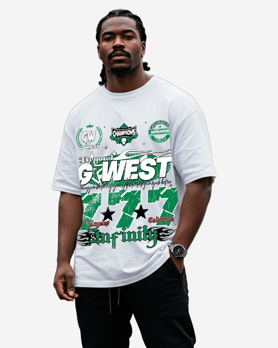 G West Rhinestone 777 Tee Big and Tall - G West