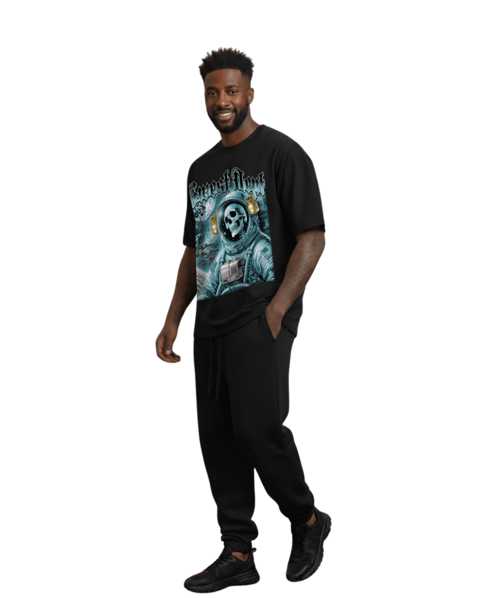 G West Rhinestone Astro Ghost Oversized Men's T-Shirt - G West