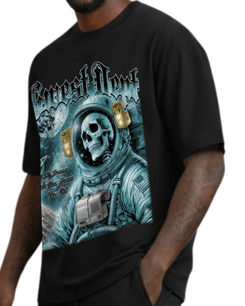 G West Rhinestone Astro Ghost Oversized Men's T-Shirt - G West