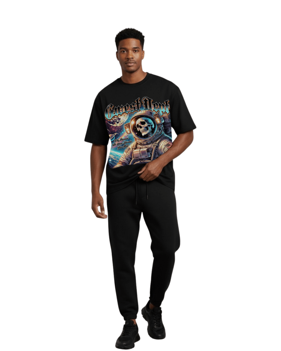 G West Rhinestone Astro Ghost Oversized Men's T-Shirt - G West