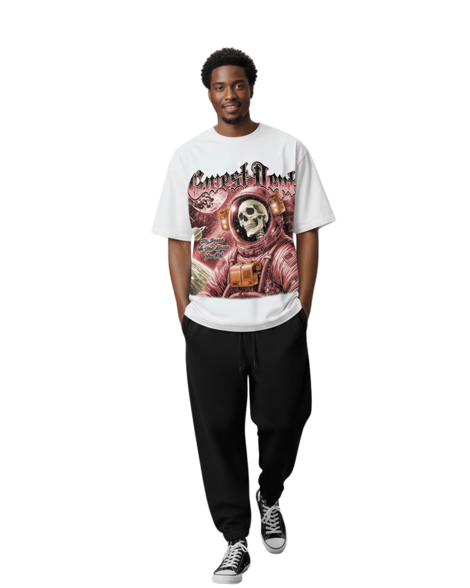 G West Rhinestone Astro Ghost Oversized Men's T-Shirt - G West